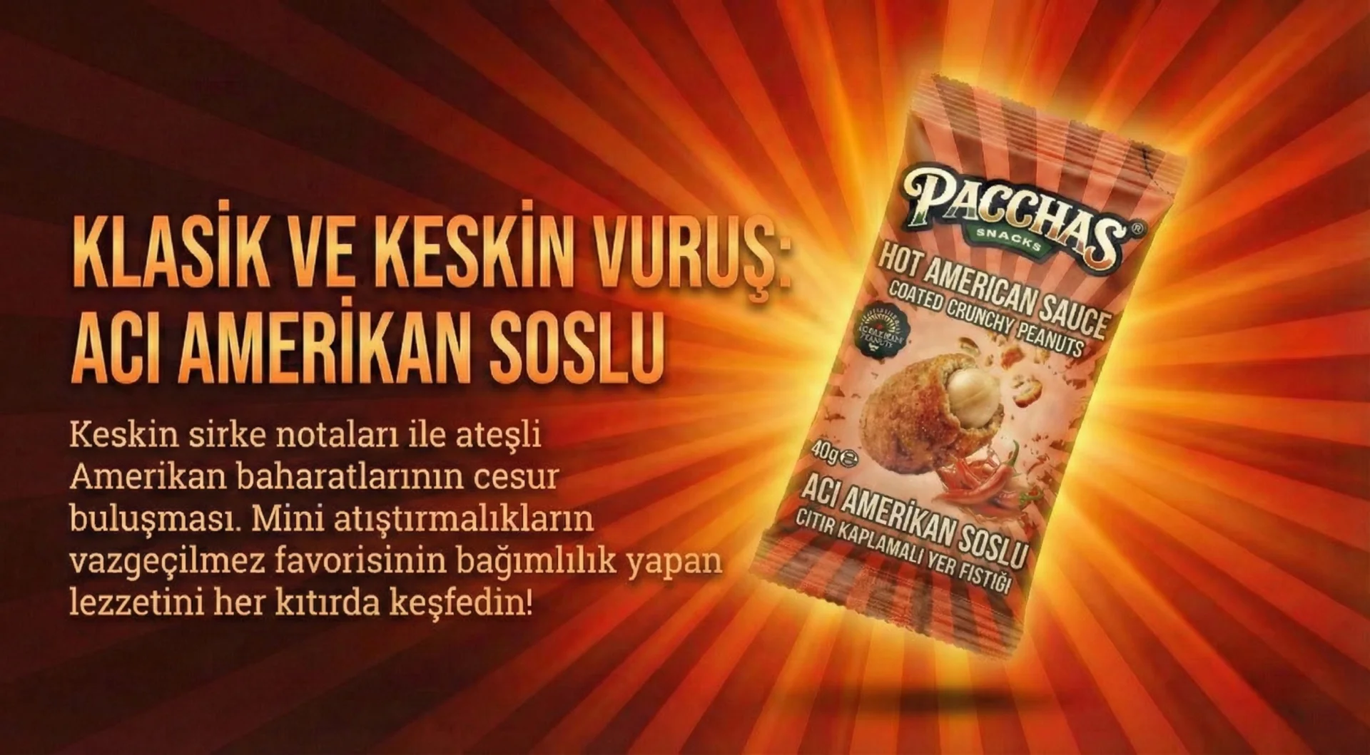 Acı Amerikan Soslu Çıtır Kaplamalı Yer Fıstığı