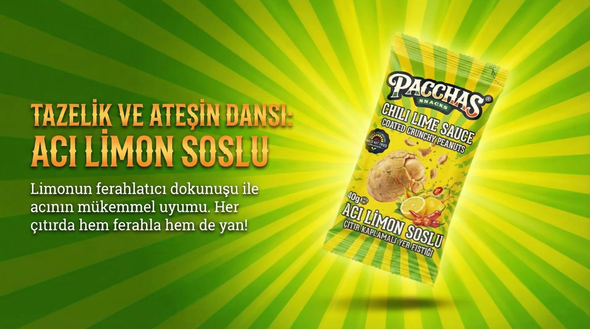 Acı Limon Soslu Çıtır Kaplamalı Yer Fıstığı