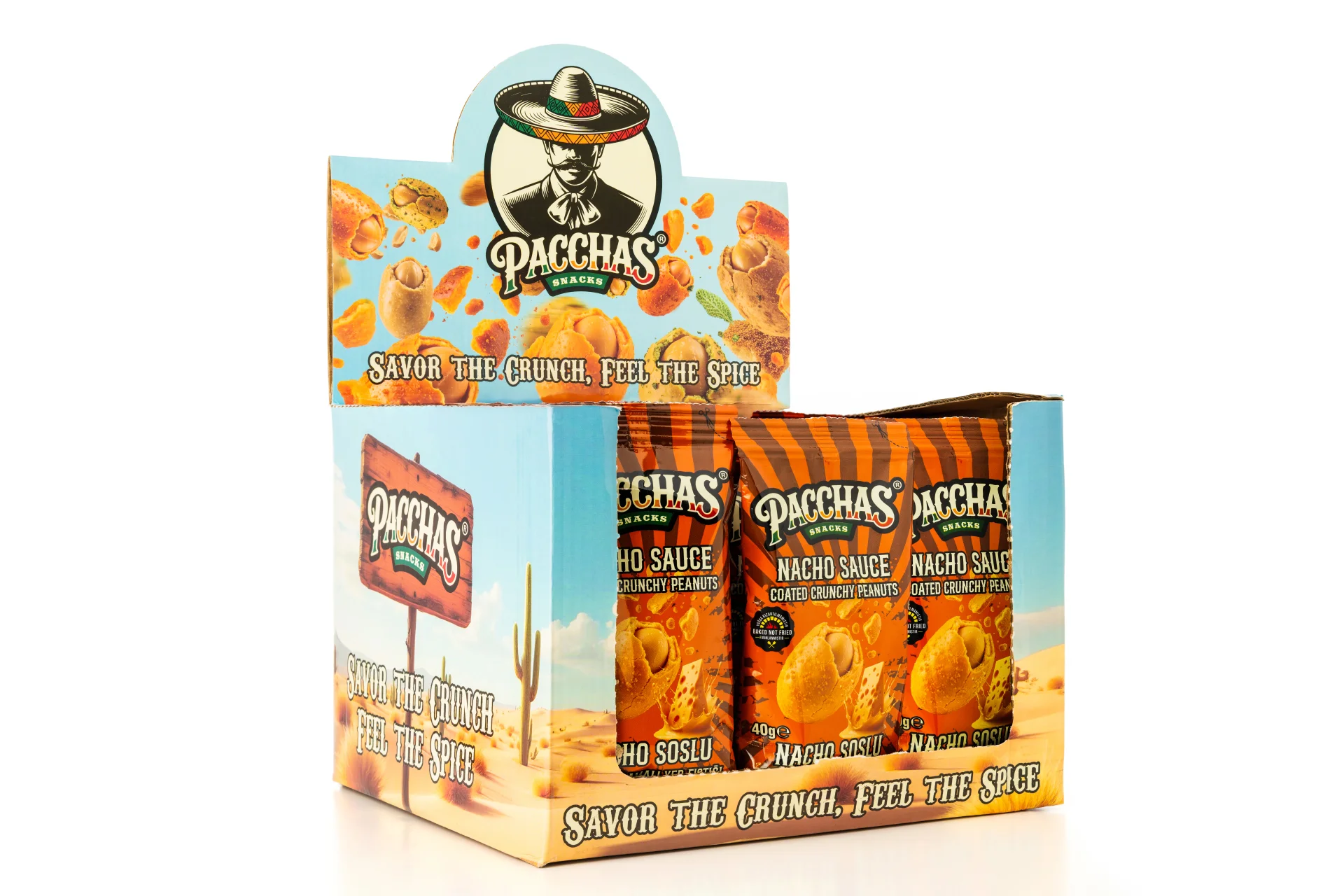 Nacho Soslu Çıtır Kaplamalı Yer Fıstığı