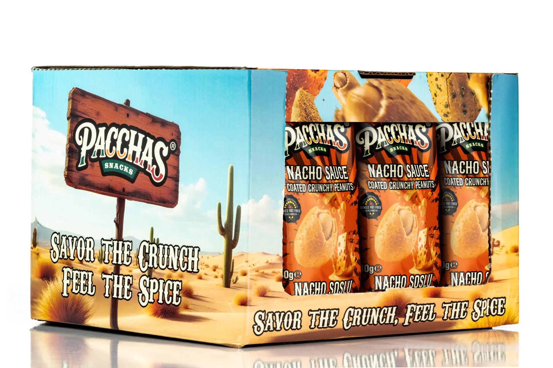 Nacho Soslu Çıtır Kaplamalı Yer Fıstığı