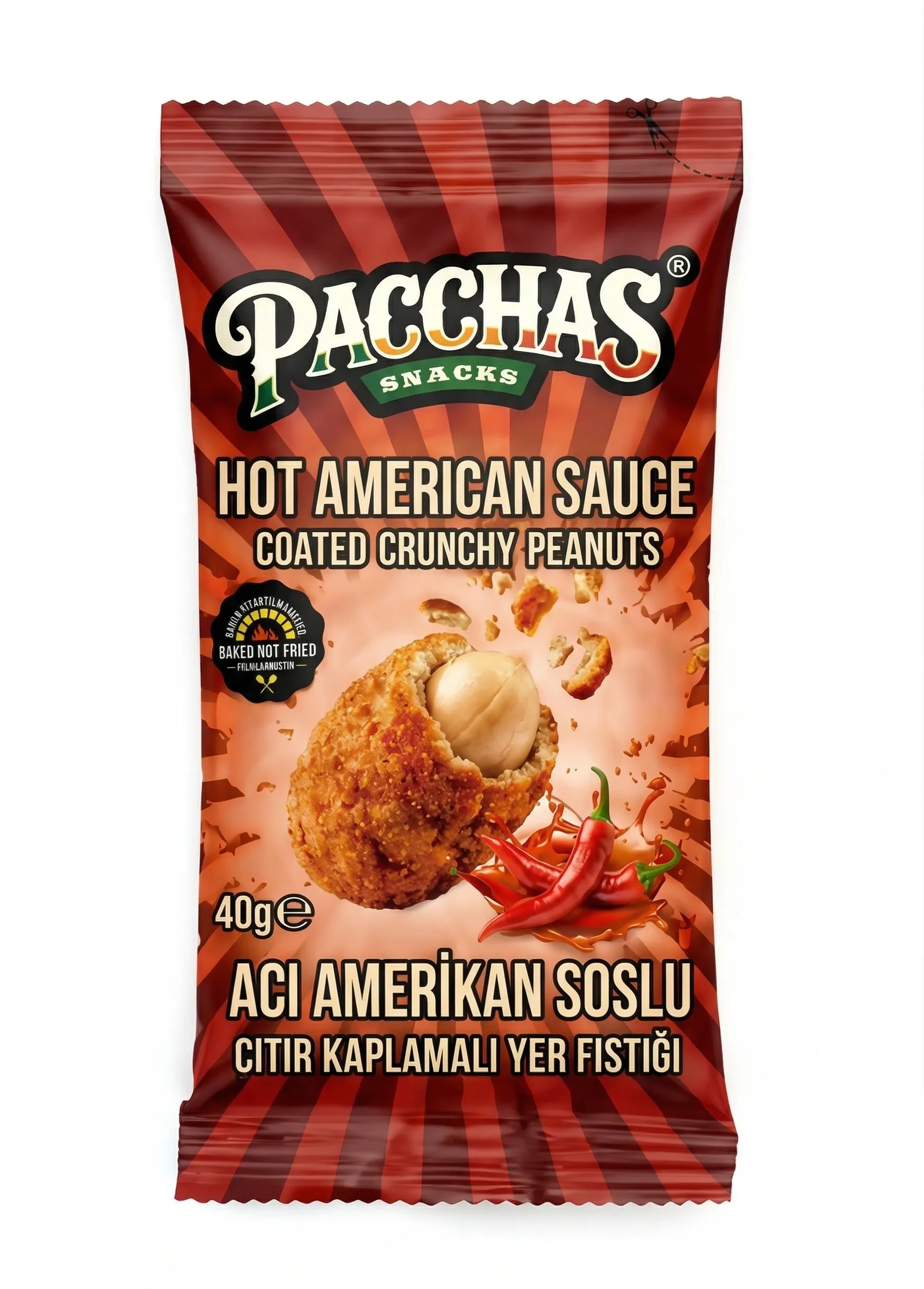 Acı Amerikan Soslu Çıtır Kaplamalı Yer Fıstığı