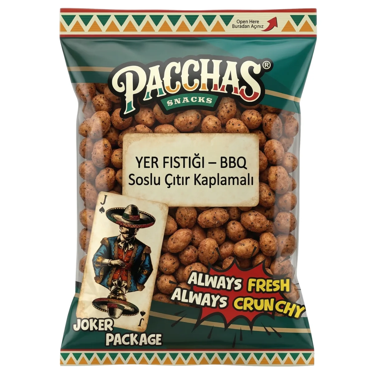 BBQ Soslu Çıtır Kaplamalı Yer Fıstığı