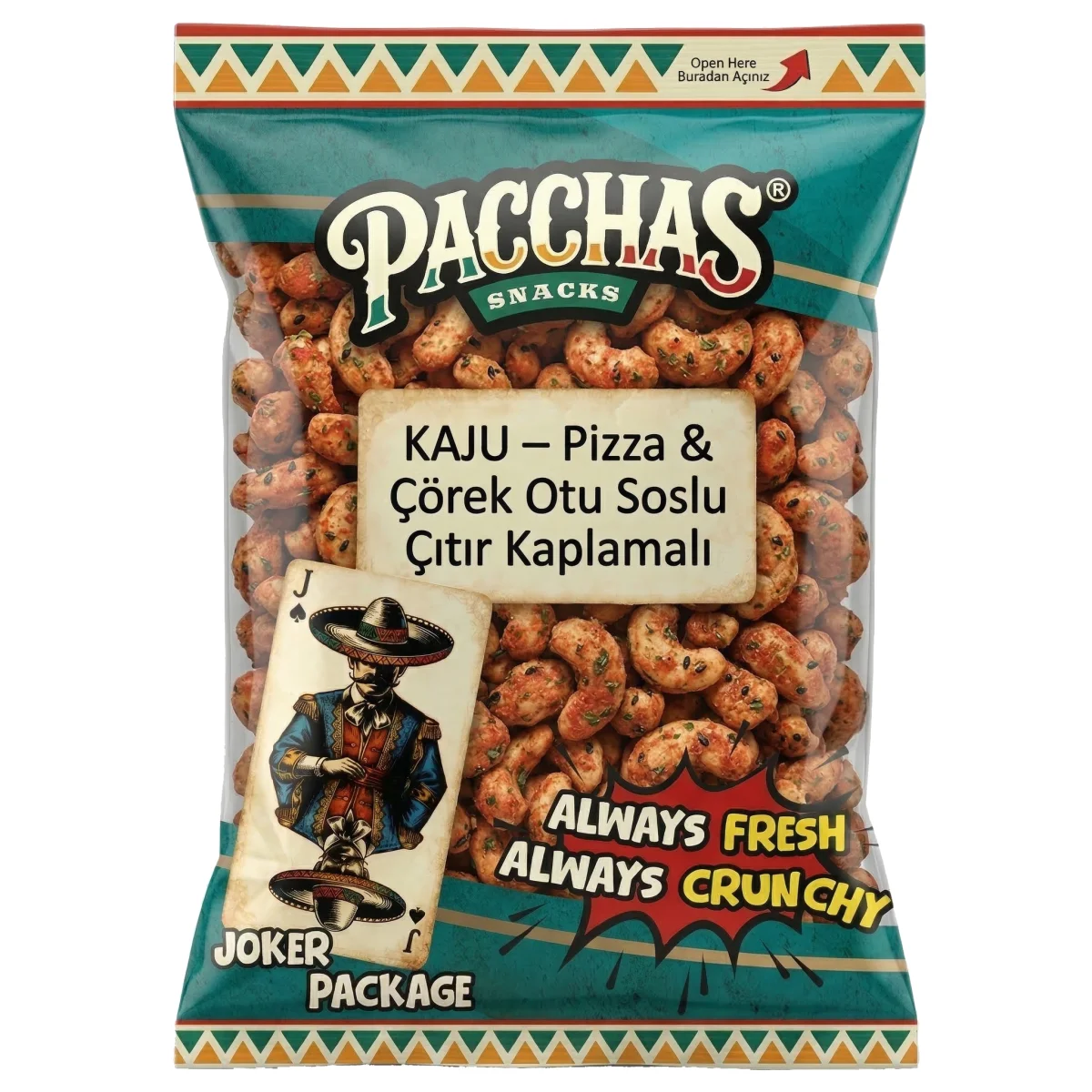 Pizza & Çörek Otu Soslu Çıtır Kaplamalı Kaju