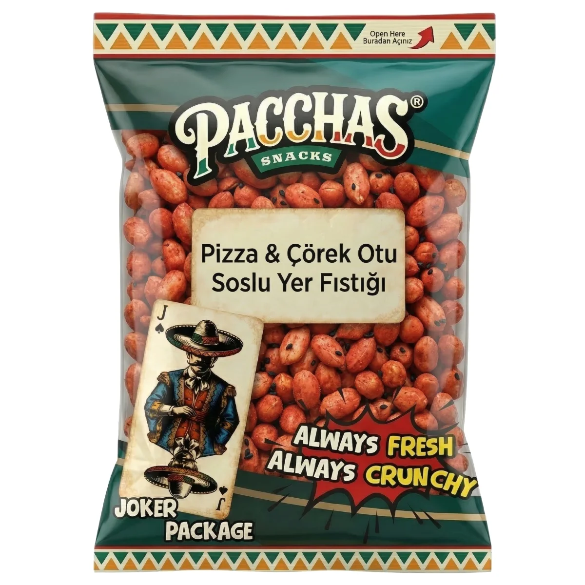 Pizza & Çörek Otu Soslu ve Baharatlı Yer Fıstığı